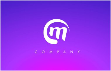 M logosu. M harfi simge tasarlamak vektör