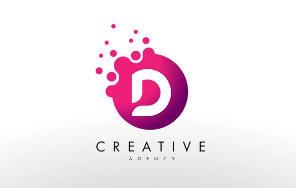Lettre D Logo. D vecteur de conception de lettre — Image vectorielle