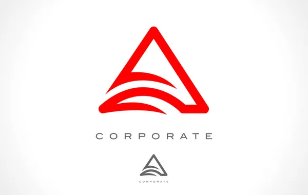 Bokstaven A Monogram Logotypdesign. — Stock vektor