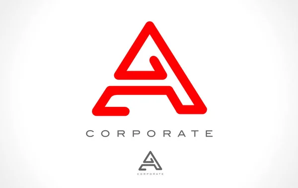 Carta Un diseño de logotipo de monograma . — Vector de stock