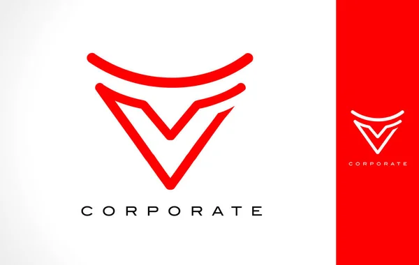 Carta V Logo. V Carta Design Vector —  Vetores de Stock