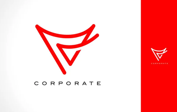 Letra V Logo. V Vector de diseño de letras — Vector de stock