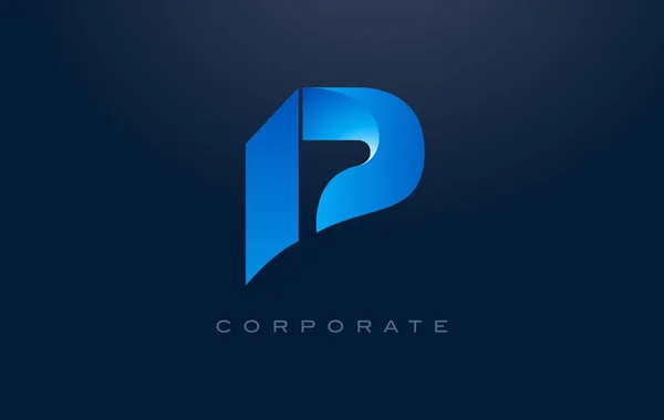 Písmeno P Logo. Vektor Design písmeno P — Stockový vektor