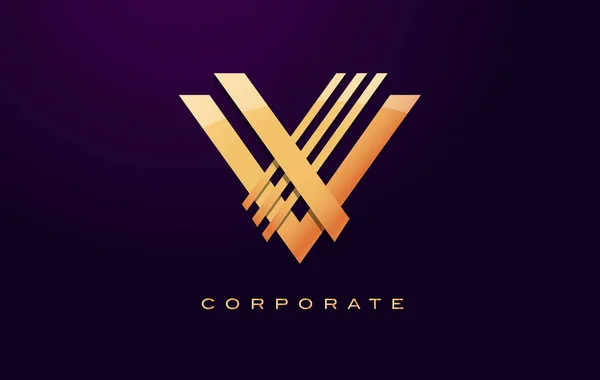 Letter V Logo. V Letter Design Vector — Stock Vector