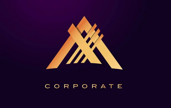 Carta A Logo. Um vetor de design de carta — Vetor de Stock