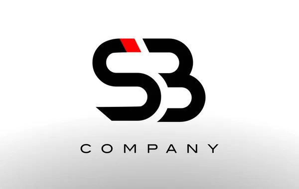 Logotipo S B. S B Vector de diseño de letras — Vector de stock
