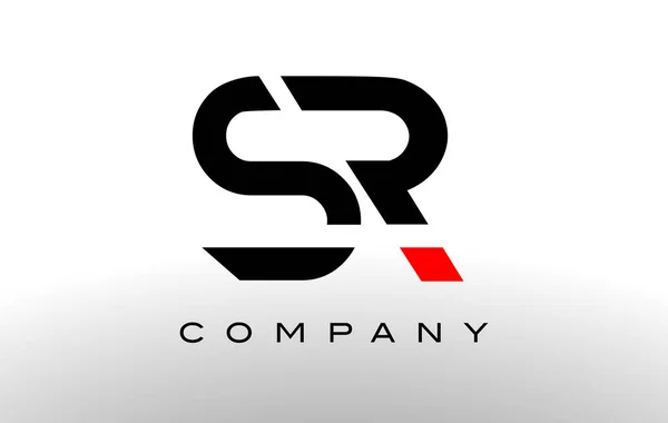 S R Logo. SR brief Design Vector — Stockvector