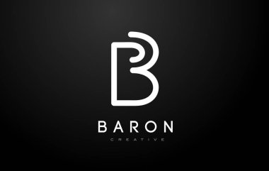 B logosu. B harfi simge tasarlamak vektör