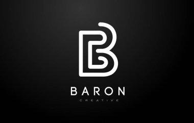 B logosu. B harfi simge tasarlamak vektör