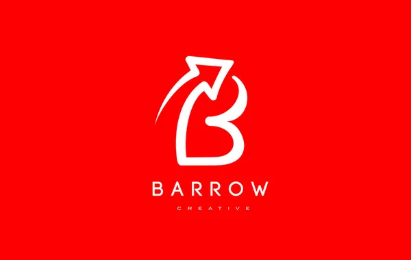 B Logo Arrow. B vecteur de conception d'icône de lettre — Image vectorielle