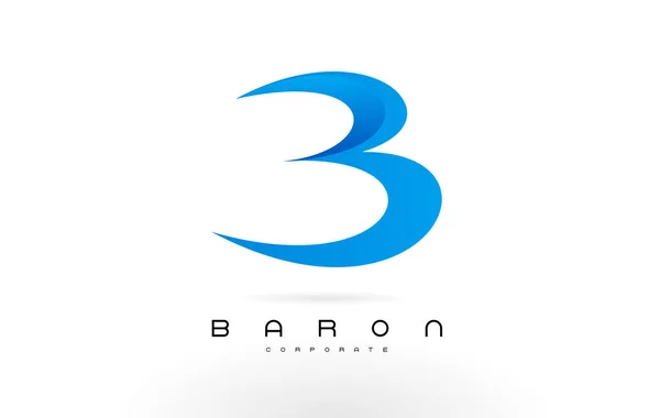B Logo niebieski. B list ikona projekt wektor — Wektor stockowy