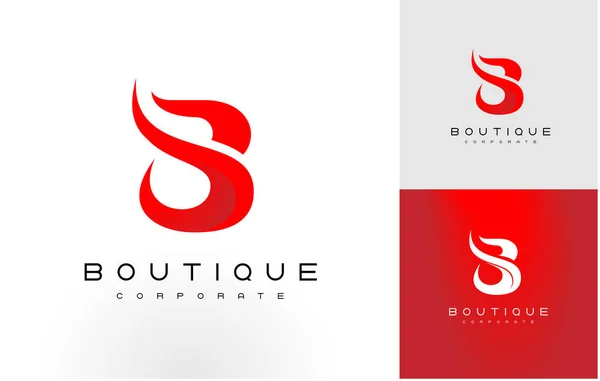 B Logo rouge. B vecteur de conception d'icône de lettre — Image vectorielle