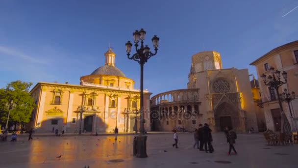 Valence Espagne Centre-ville Plaza De La Reina — Video