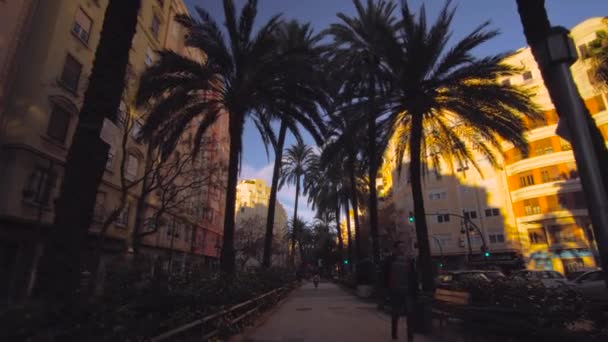 Valencia İspanya şehir merkezi ile Modern mimari — Stok video