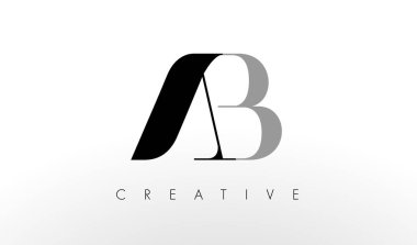 B harfi Logo tasarımı. Yaratıcı Ab harf simgesi 