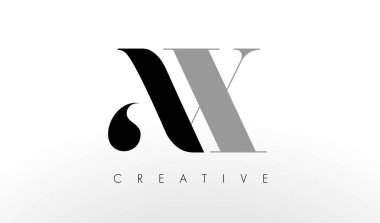 X harfi Logo tasarımı. Yaratıcı Ax harflerini simgesi 
