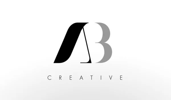 En B brev Logotypdesign. Creative Ab bokstäver ikonen — Stock vektor
