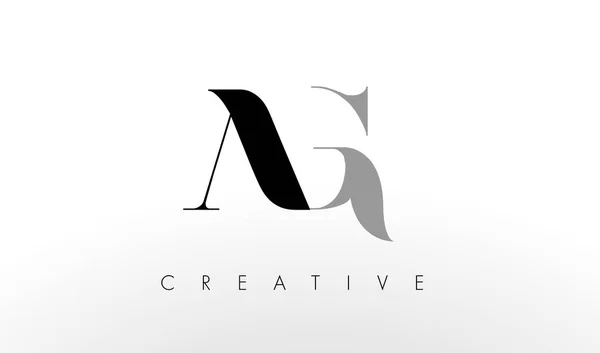 A G Carta Logo Design. Ícone de cartas Creative AG —  Vetores de Stock