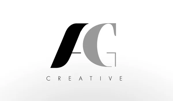 A G Letter Logo Design. Icône Lettres de Creative AG — Image vectorielle