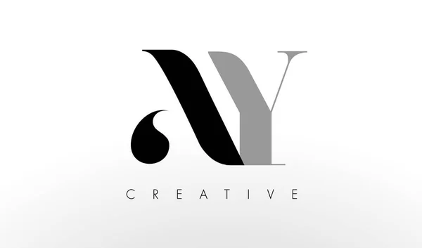 Un diseño de logotipo de letra Y. Icono de cartas creativas AY — Archivo Imágenes Vectoriales