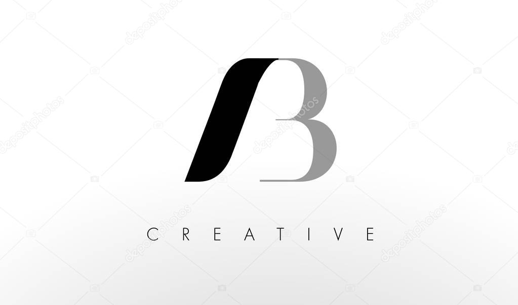 A B Letter Logo Design. Creative Modern AB Letters Icon Illustration.