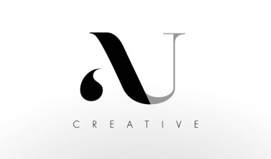 U harfi Logo tasarımı. Yaratıcı Au harf simgesi 