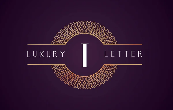 Jag lyx brev logotyp. Golden Royal Design — Stock vektor