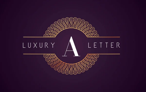 En lyx brev logotyp. Golden Royal Design — Stock vektor