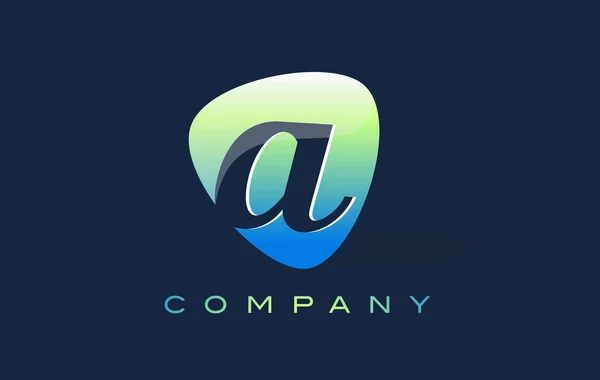 Een brief-Logo. Ovale vorm Modern Design — Stockvector