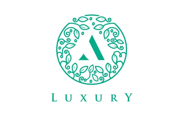 Um logotipo da carta Luxury.Beauty cosméticos logotipo —  Vetores de Stock