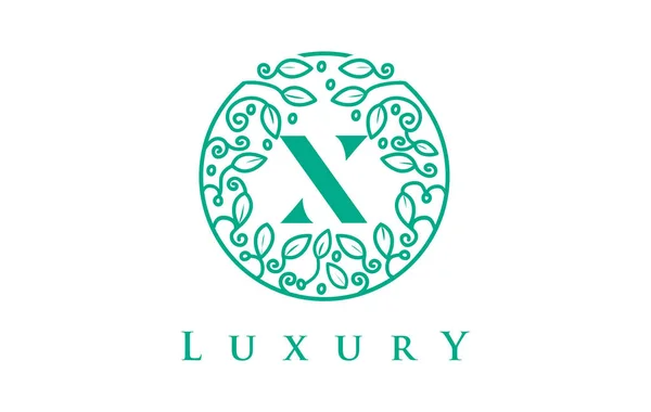 X Carta Logo Luxury.Beauty Cosmetics Logo —  Vetores de Stock