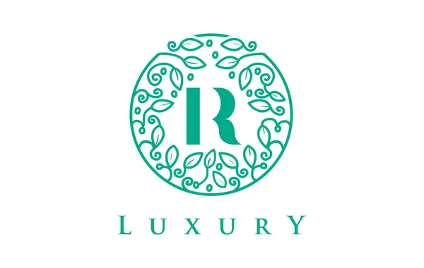 Logotipo de la letra R Luxury.Beauty Cosmetics Logo — Archivo Imágenes Vectoriales