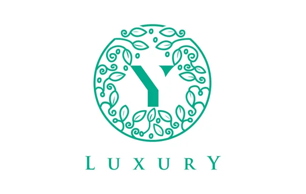 Y carta logotipo Luxury.Beauty cosméticos logotipo —  Vetores de Stock