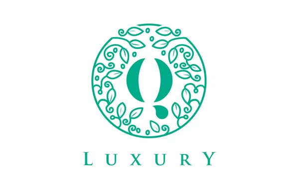 Q Carta Logo Luxury.Beauty Cosmetics Logo —  Vetores de Stock