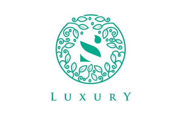 Logotipo da carta de S Luxury.Beauty Cosmetics Logo —  Vetores de Stock