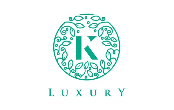 K 字母 Logo Luxury.Beauty 化妆品标志 — 图库矢量图片