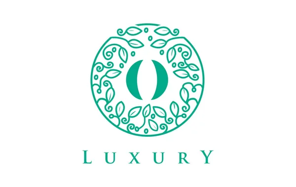 Logotipo de la letra de O Luxury.Beauty cosméticos logotipo — Archivo Imágenes Vectoriales