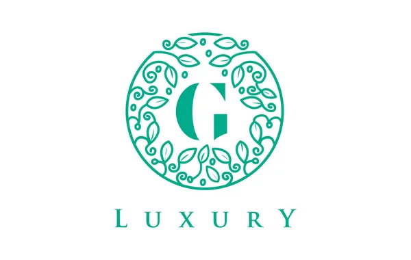 G 字母 Logo Luxury.Beauty 化妆品标志 — 图库矢量图片