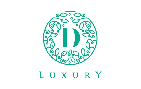 Logotipo de la letra D Luxury.Beauty Cosmetics Logo — Archivo Imágenes Vectoriales
