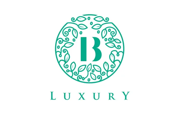 B brev Logo Luxury.Beauty kosmetika logotyp — Stock vektor