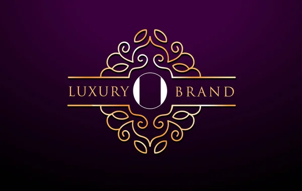 Logotipo de la letra de O Luxury.Royal diseño del monograma — Archivo Imágenes Vectoriales