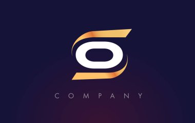 O mektup Logo tasarımı. Modern mektup şablonu.