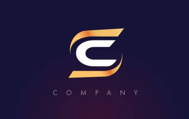 C harfi Logo tasarımı. Modern mektup şablonu.