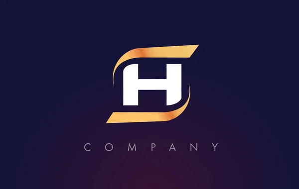 H Carta Logo Diseño. Plantilla de carta moderna . — Vector de stock