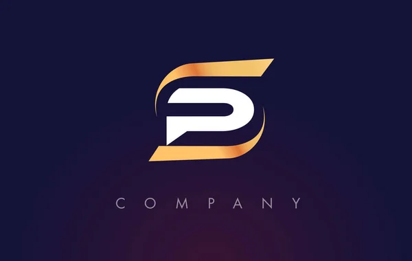 P brief Logo ontwerp. Moderne briefsjabloon. — Stockvector