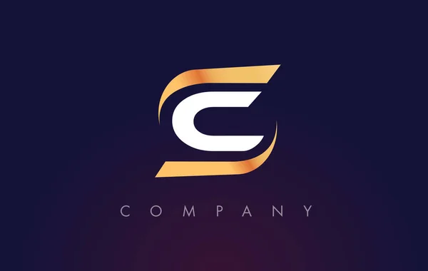 C brief Logo ontwerp. Moderne briefsjabloon. — Stockvector