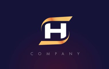H harfi Logo tasarımı. Modern mektup şablonu.
