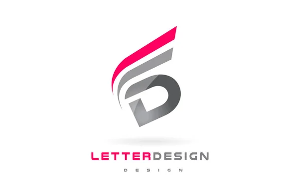 D Carta Diseño de Logo. Concepto futurista moderno de letras . — Archivo Imágenes Vectoriales
