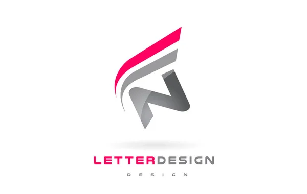 N Letter Logo Design. futuristisches modernes Schriftzug-Konzept. — Stockvektor