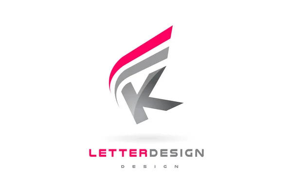 K Buchstabe Logo Design. futuristisches modernes Schriftzug-Konzept. — Stockvektor